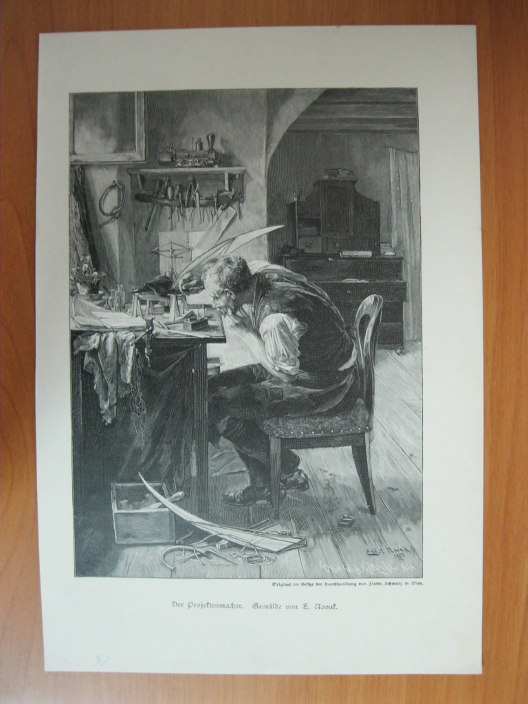 En el estudio de un maquetista , 1892